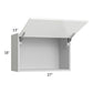 RTA Milan White Gloss 27" x 18" Lift-Up Door Wall Cabinet with 1 Finished Side