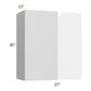 RTA Milan White Gloss 27" x 30" Blind Corner Wall Cabinet-Right-Hinged Door on Left