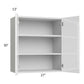 RTA Milan White Gloss 27" x 30" Wall Cabinet with 1 Finished Side