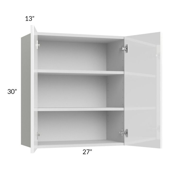 RTA Milan White Gloss 27" x 30" Wall Cabinet