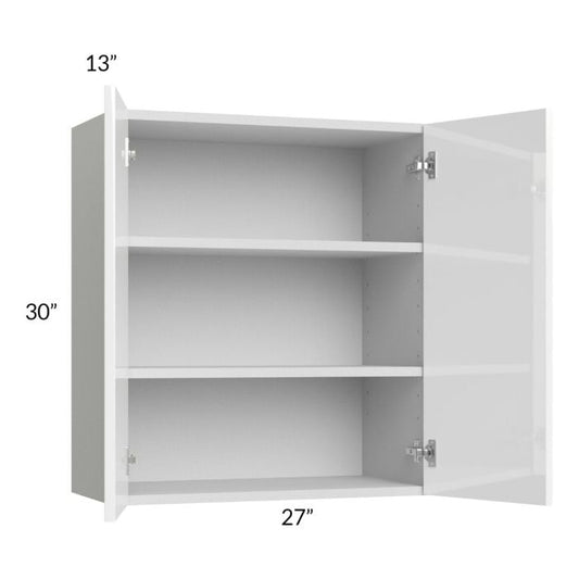 RTA Milan White Gloss 27" x 30" Wall Cabinet
