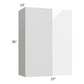 RTA Milan White Gloss 27" x 36" Blind Corner Wall Cabinet-Left-Hinged Door on Right