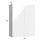 RTA Milan White Gloss 27" x 36" Wall Cabinet with 2 Finished Sides