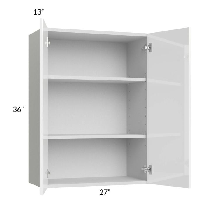 RTA Milan White Gloss 27" x 36" Wall Cabinet