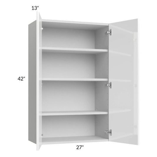 RTA Milan White Gloss 27" x 42" Wall Cabinet