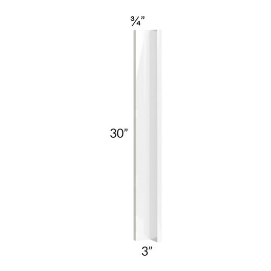 RTA Milan White Gloss 3" x 3" x 30" Corner Filler
