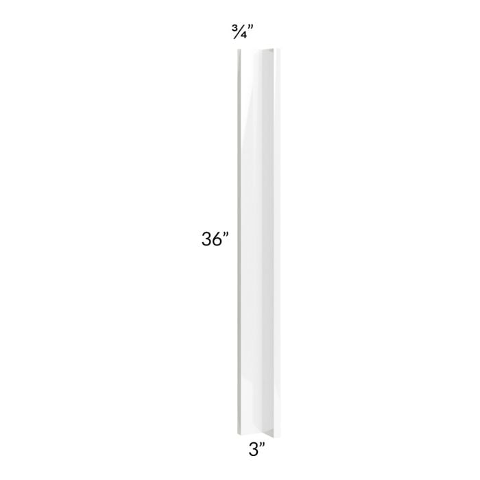 RTA Milan White Gloss 3" x 3" x 36" Corner Filler