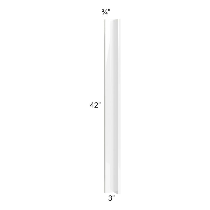 RTA Milan White Gloss 3" x 3" x 42" Corner Filler
