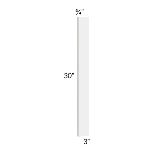 RTA Milan White Gloss 3" x 30" Wall Filler