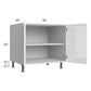 RTA Milan White Gloss 30" 2-Door Range Top Base Cabinet with 1 Heat Shield