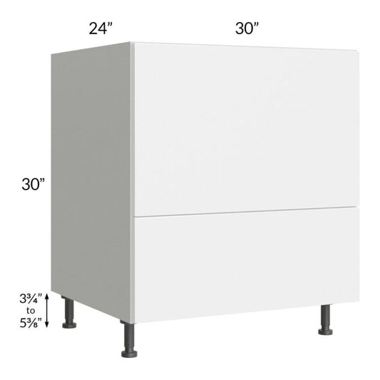 RTA Milan White Gloss 30" Base Microwave Cabinet