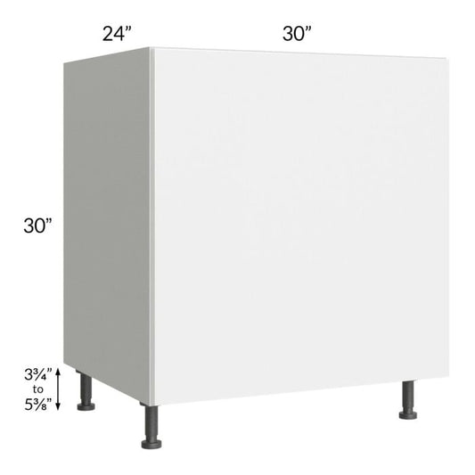 RTA Milan White Gloss 30" Base Oven Cabinet with 2 Finished Sides