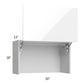 RTA Milan White Gloss 30" Countertop Wall Appliance Cabinet with 2 Finished Sides