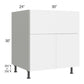 RTA Milan White Gloss 30" Farm Sink Base Cabinet