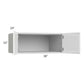 RTA Milan White Gloss 30" x 12" x 24" Wall Cabinet with 1 Finished Side