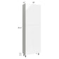 RTA Milan White Gloss 30" x 13" x 90" Pantry Cabinet (13" depth) with 1 Finished Side