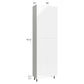 RTA Milan White Gloss 30" x 13" x 96" Pantry Cabinet (13" depth) with 1 Finished Side