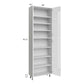 RTA Milan White Gloss 30" x 13" x 96" Pantry Cabinet (13" depth) with 1 Finished Side