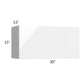RTA Milan White Gloss 30" x 15" Lift-Up Door Wall Cabinet with 1 Finished Side