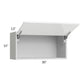 RTA Milan White Gloss 30" x 15" Lift-Up Door Wall Cabinet with 2 Finished Sides