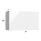 RTA Milan White Gloss 30" x 18" Lift-Up Door Wall Cabinet with 2 Finished Sides