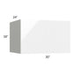 RTA Milan White Gloss 30" x 18" x 24" Wall Cabinet with 2 Finished Sides
