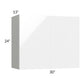 RTA Milan White Gloss 30" x 24" Wall Cabinet with 2 Finished Sides