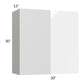 RTA Milan White Gloss 30" x 30" Blind Corner Wall Cabinet