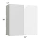 RTA Milan White Gloss 30" x 30" Blind Corner Wall Cabinet-Right-Hinged Door on Left with 2 Finished Sides