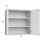 RTA Milan White Gloss 30" x 30" Wall Cabinet with 1 Finished Side