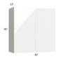 RTA Milan White Gloss 30" x 30" Wall Cabinet with 2 Finished Sides