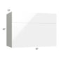 RTA Milan White Gloss 30" x 30" x 21" Microwave Wall Cabinet