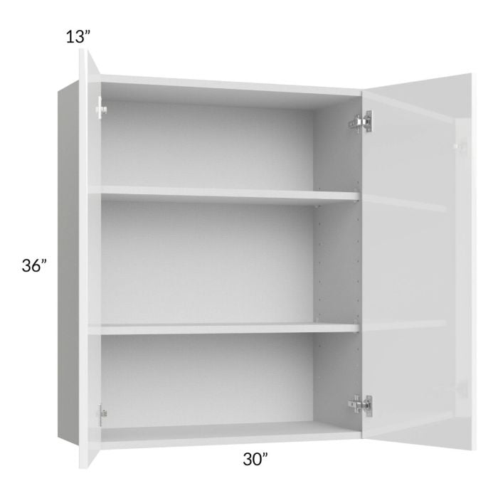 RTA Milan White Gloss 30" x 36" Wall Cabinet