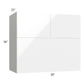 RTA Milan White Gloss 30" x 36" x 21" Microwave Wall Cabinet