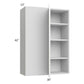 RTA Milan White Gloss 30" x 42" Blind Corner Wall Cabinet-Right-Hinged Door on Left with 2 Finished Sides