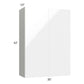 RTA Milan White Gloss 30" x 42" Wall Cabinet