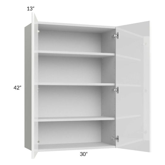 RTA Milan White Gloss 30" x 42" Wall Cabinet