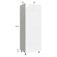RTA Milan White Gloss 30" x 84" Double Oven Cabinet with 1 Finished Side