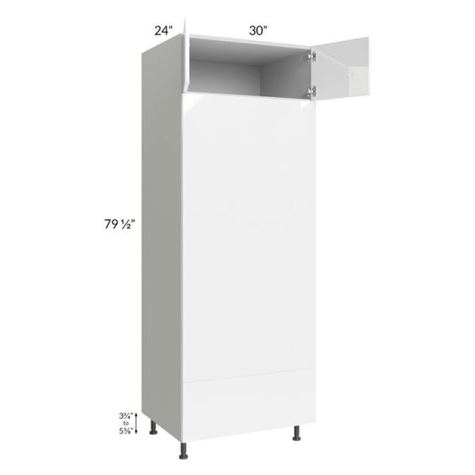 RTA Milan White Gloss 30" x 84" Double Oven Cabinet
