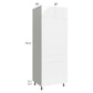 RTA Milan White Gloss 30" x 84" Single Oven Cabinet with 3 Drawers
