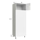RTA Milan White Gloss 30" x 90" Combo Oven Cabinet with 1 Finished Side