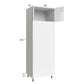 RTA Milan White Gloss 30" x 90" Double Oven Cabinet with 2 Finished Sides