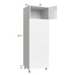 RTA Milan White Gloss 30" x 90" Single Oven Cabinet with 3 Drawers and 2 Finished Sides