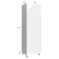 RTA Milan White Gloss 30" x 96" Double Oven Cabinet