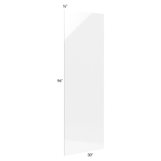 RTA Milan White Gloss 30" x 96" Refrigerator End Panel