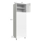 RTA Milan White Gloss 30" x 96" Single Oven Cabinet with 3 Drawers and 1 Finished Side
