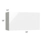 RTA Milan White Gloss 33" Countertop Wall Appliance Cabinet with 1 Finished Side