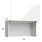 RTA Milan White Gloss 33" Countertop Wall Appliance Cabinet