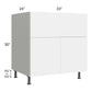 RTA Milan White Gloss 33" Farm Sink Base Cabinet with 2 Finished Sides