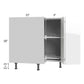 RTA Milan White Gloss 33" Lazy Susan Base Cabinet-Left Hinged